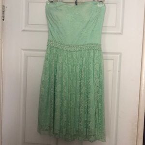 Mint green summer dress